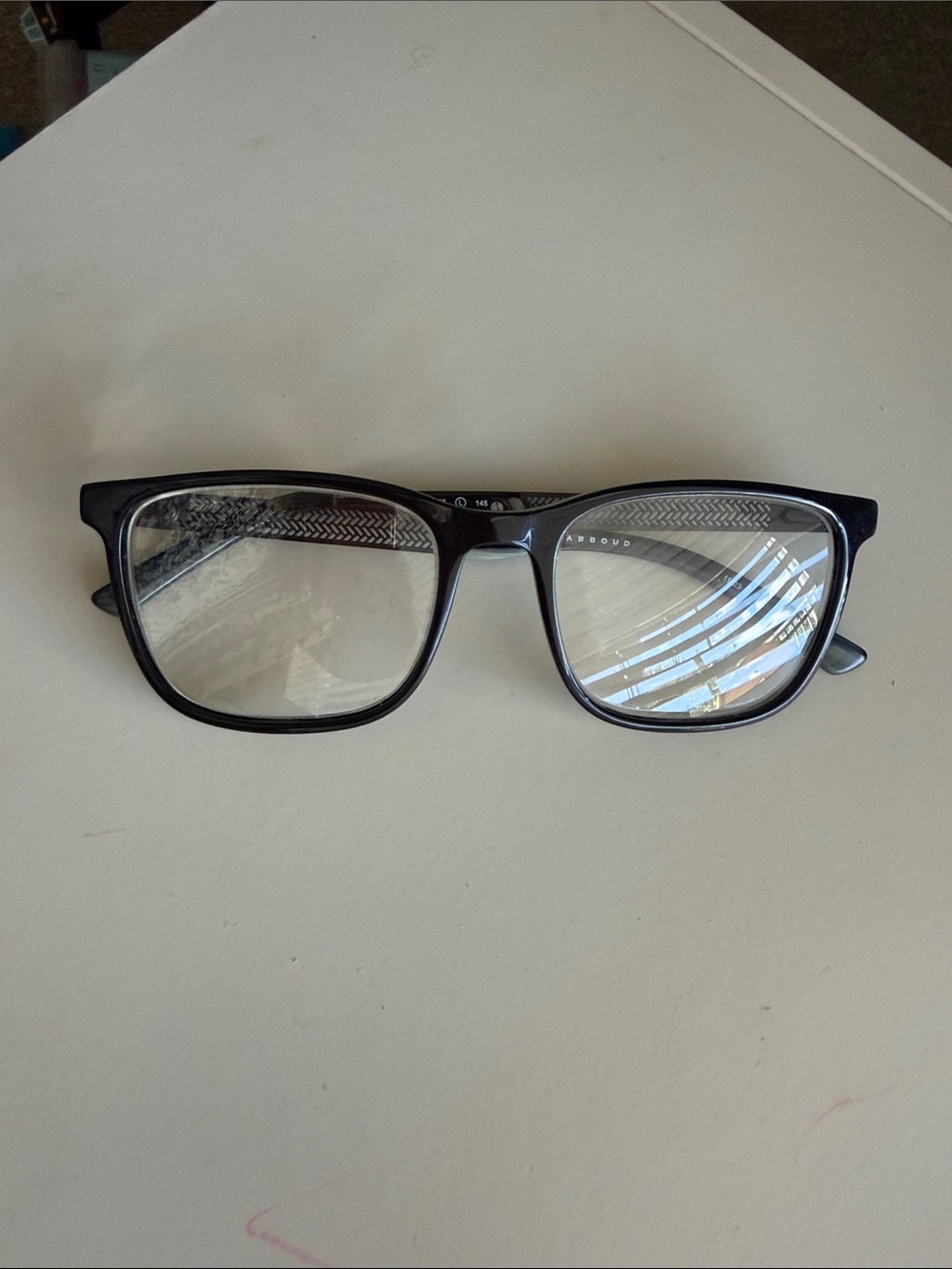 Joseph Abboud Black Rectangular Eyeglass Frames